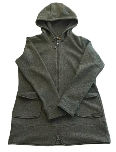 Merrell Women’s Green Delilah Hooded Full Zip Fleece Sweater Jacket Size Medium