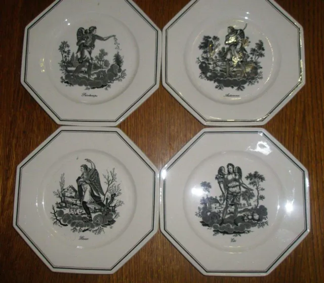 Villeroy & Boch- Mettlach Henri Mouxin 1827 - Rare collector plates 4 Seasons