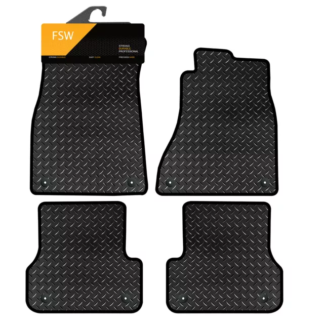 Fits Audi A6 2011-2018 Fully Tailored 3mm Heavy Duty Rubber Car Floor Mats Black