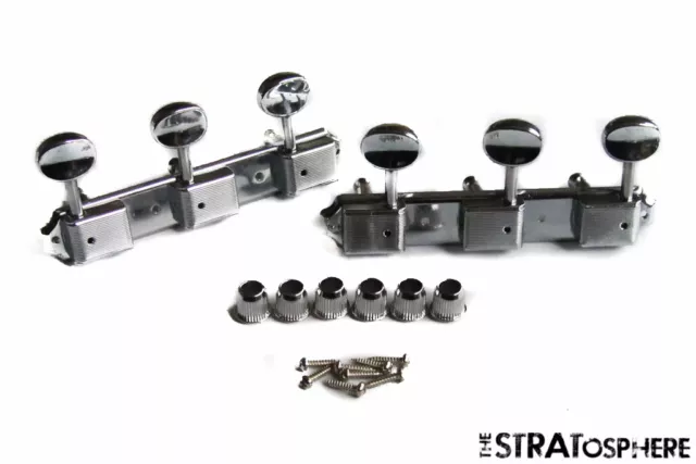 *NEW Vintage Style 3x3 ON PLATE TUNERS for Guitar Gibson Les Paul SG Chrome
