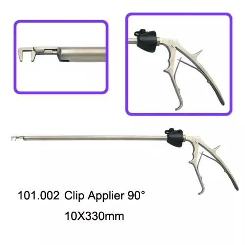 High Quality Clip Applier 90° middle &flat size 10X330mm Laparoscopy Endoscopy