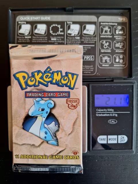 Pokemon 1st Edition Fossil Booster Pack Lapras 21,14g