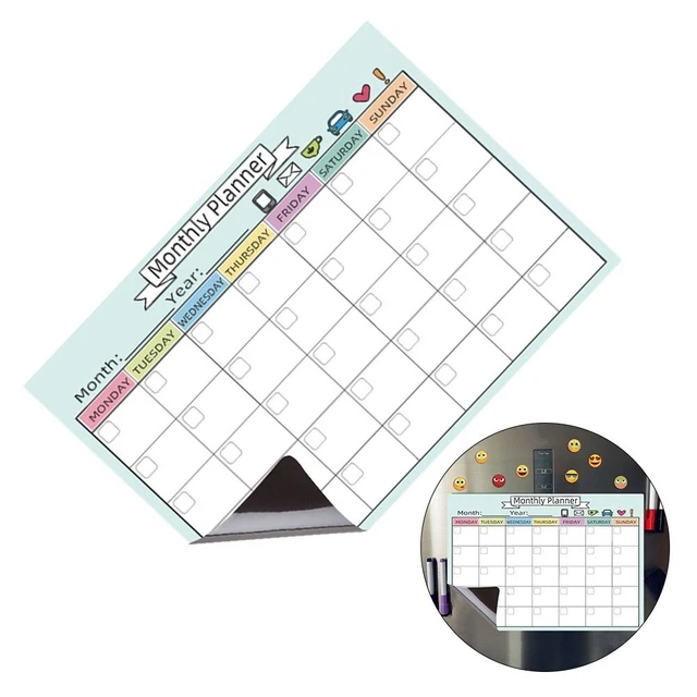 Calendario Magnetico Da Frigorifero Litimkat - 2 Pezzi, 40x30cm, Con Pennarelli - Foto 4