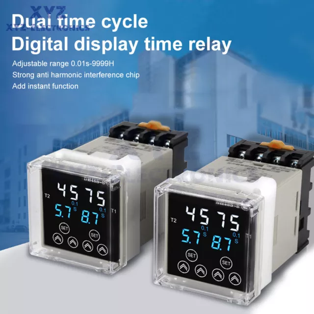 DH48S Smart Digital Delay Time Relay Precision Programmable Cycle W/ Socket Base