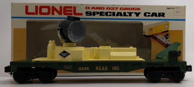 Lionel 6-9345 O Gauge Reading Searchlight Car EX/Box