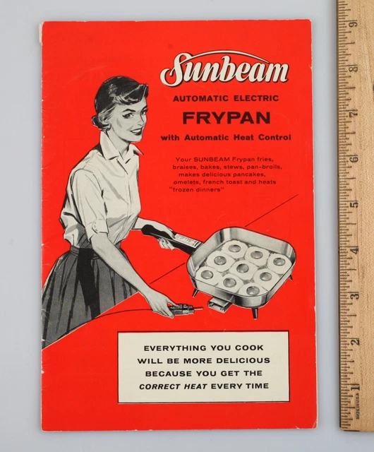 VINTAGE SUNBEAM AUTOMATIC Electric Frypan Manual Booklet 9.99 PicClick