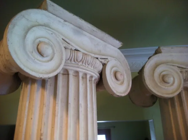Antique Ionic Greek Revival Columns set of two 6