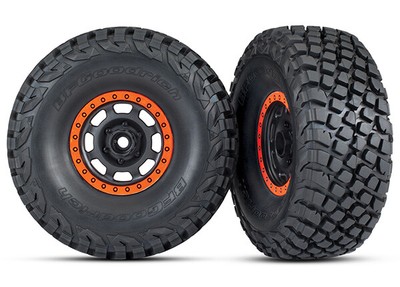 2 trx8475 TRAXXAS pneumatici su cerchioni montato BFGOODRICH Paddle pneumatici 
