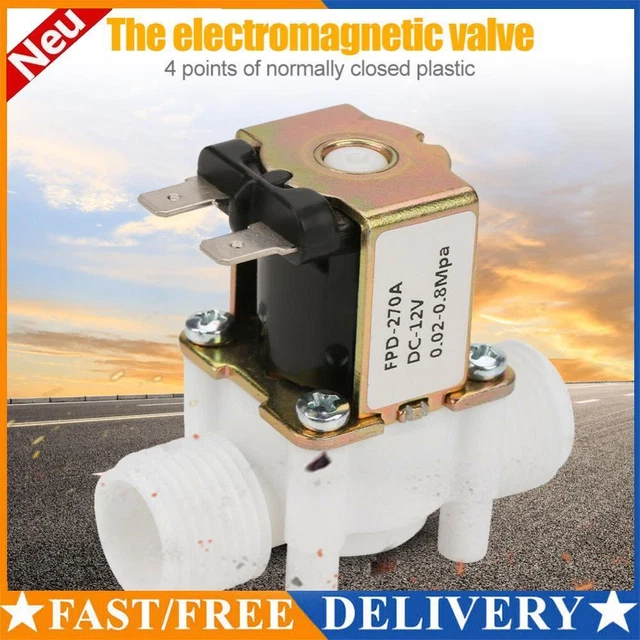 DC 12V Water Solenoid Valve Durable 0.02-0.8mpa for Garden Sprinkler Irrigation