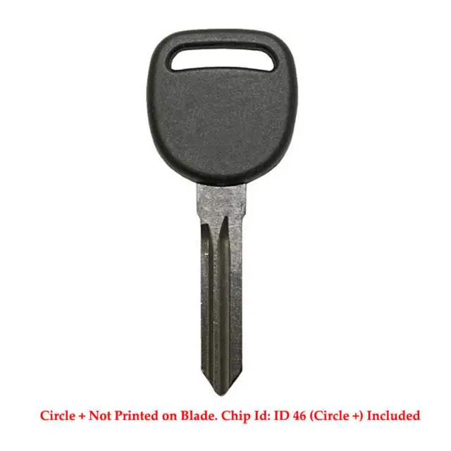 New Uncut Chipped Transponder key Replacement for GM Circle+ Z Keyway