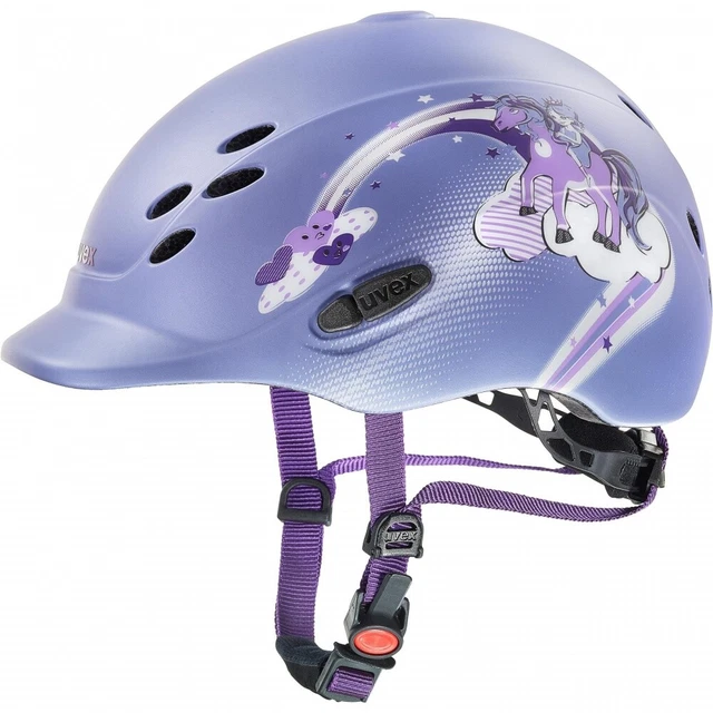 Kinder Reithelm ONYXX Princess Uvex violett mat XXXS-XS (49-54cm) Reitkappe lila