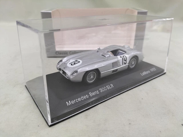 Miniature Mercedes 300 SLR 1/43 Minichamps SLR No.19 J.M. Fangio 24h Le Mans 1955