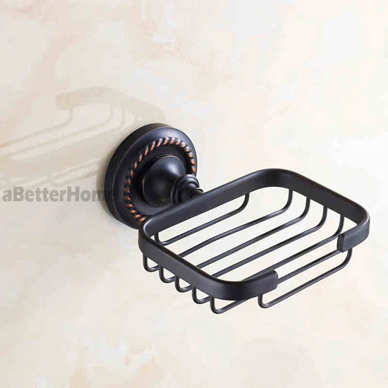 Oil Rubbed Bronze Bathroom Shower Soap Holder Wall Mounted Soap Dish Basket 2