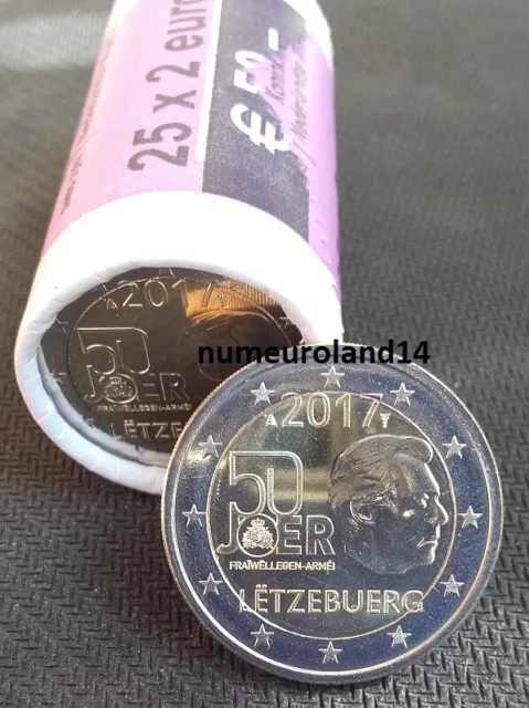 DISPO 2 euro LUXEMBOURG 2017 Commémo Service militaire NEUVE