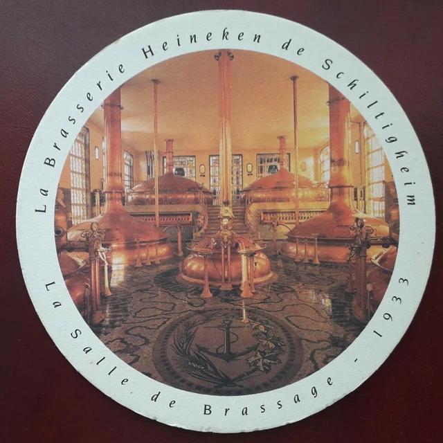 Sous-bock. Brasserie HEINEKEN à SCHILTIGHEIM." Salle de Brassage 1933 "