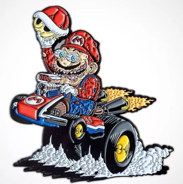 Pin de esmalte MARIO KART, divertidos pines de dibujos animados, pines de videojuegos, pin de Nintendo