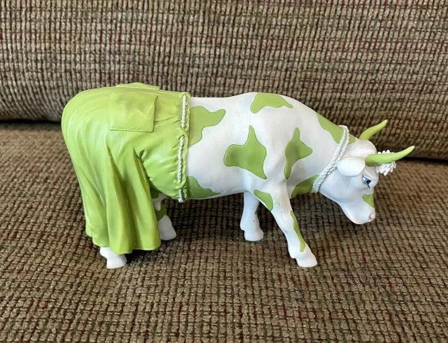 2002 Cow Parade 7251 Clean Jean The Green Holstein Figurine - Retired & Rare!! 2