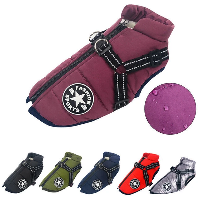 Autumn Winter Pet Vest Pet Puppy Dog Cat Warm Padded Coat Harness Zip Jacket