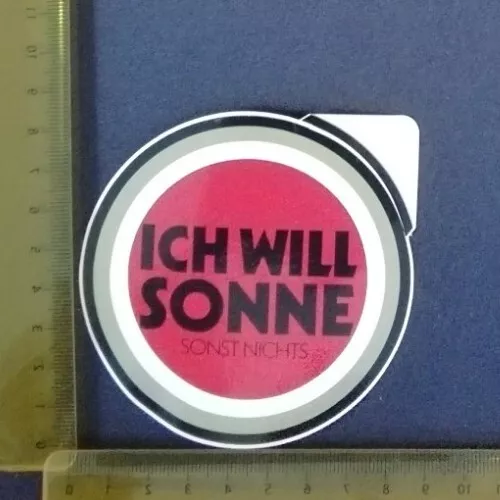 Aufkleber Sticker: Lucky Strike Ich will Sonne sonst nichts Durchmesser 8,5 cm