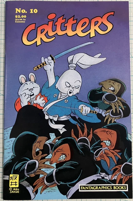 Critters #10 High Grade NM Stan Sakai Usagi Yojimbo Cover 1987 Fantagraphics