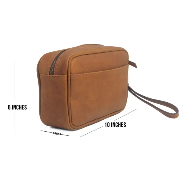 Buffalo Cuir Trousse de Toilette Trousse Rasage Dopp Kit Soin Étui Organisateur