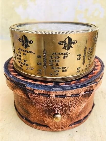 Brass Sundial Compass Dollond London Engraved Nautical Marine Pocket SunDial,,