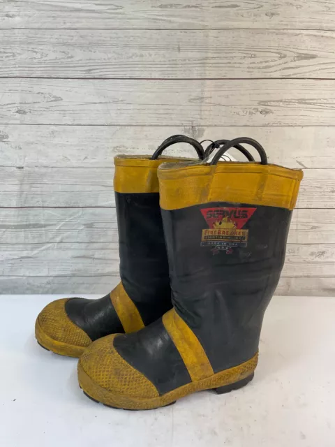 Servus FireBreaker Fighting-Weight Firefighter Men’s Black Boots Size 11 Wide