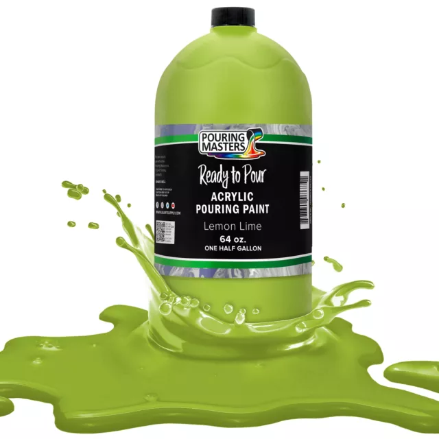 Verter pintura acrílica a base de agua botella de limón a base de agua Pouring Masters