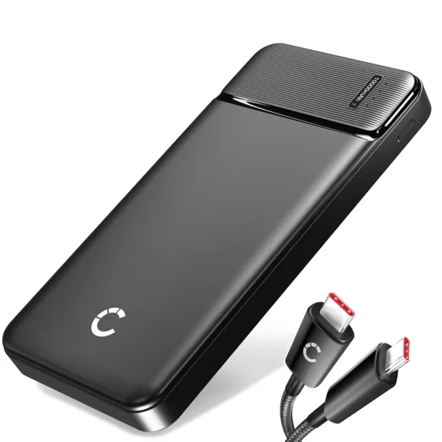 Chargeur portable 10000mAh pour Apple iPhone 15 Pro Batterie Externe + Câble USB