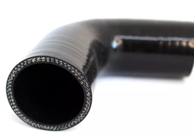 1.75 inch (45mm) Silicone 90 Degree Hose Pipe Black