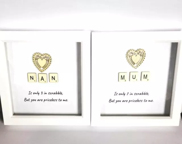 Cuadro de buzón personalizado de mamá scrabble imagen regalo mamá 2