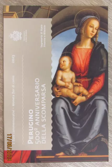 2 Euro Sondermünze San Marino 2023 : 500. Todestag von Pietro Perugino