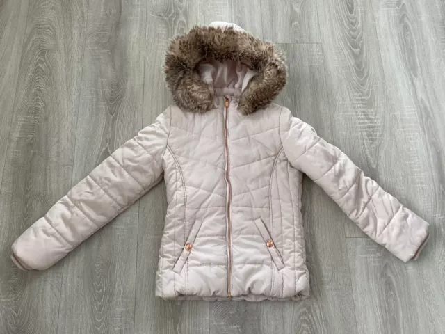Giacca cappotto Puffa Ragazze Bambini Isola Fiume Rosa Lucido Età 11-12 Anni