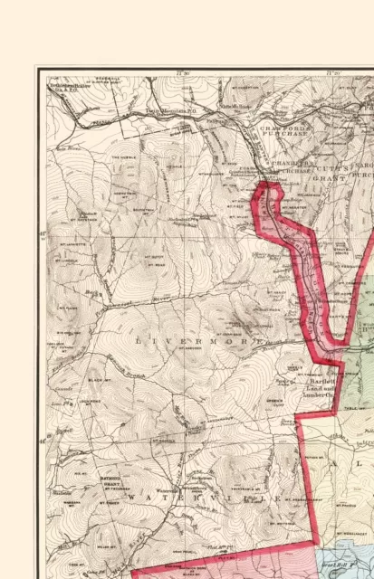 Carroll County New Hampshire - Walling 1877 - 23.00 x 35.68 2