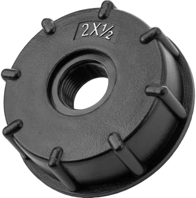 Maxi - Raccordo/Tappo S60x6, Raccordo rapido e guarnizioni, per Vasca da 1000 Litri IBC