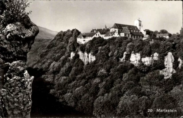 Mariastein Switzerland Solothurn AK 1956 Klosterkirche Kloster Abtei gelaufen