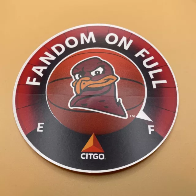 Virginia Tech Hokies Fandom Citgo 4.75” Round Stickers Decal Window