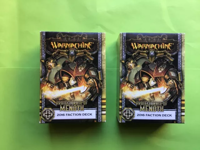 As NEW WarMachine - Protectorate of Menoth 2016 Faction Deck x 2 packs PIP 91104