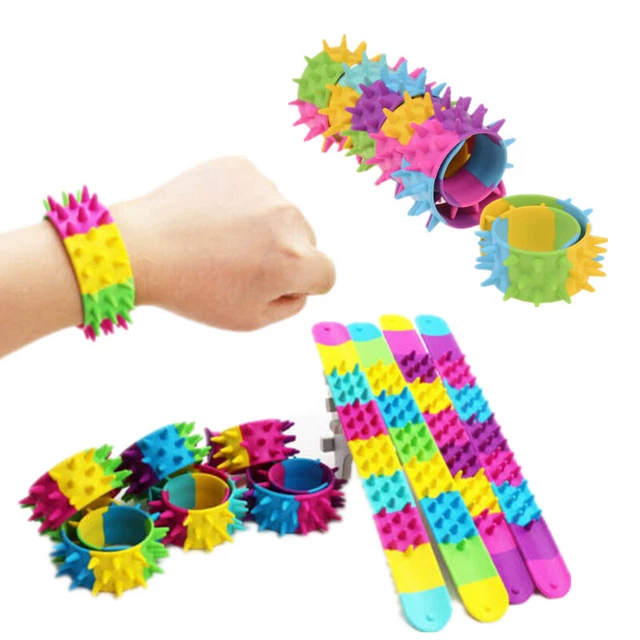 SPIKY SLAP SENSORY Bracelet Adults Stress Relief Fidget Toys ADHD Kids ...