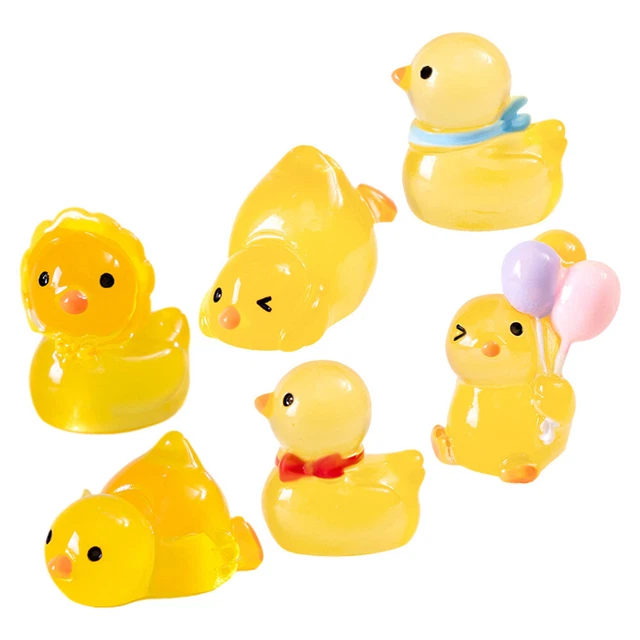 100 Mini Canards En Résine - 10 Couleurs Dont Fluorescentes, Déco Jardin Ou Aquarium