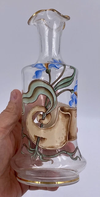 Gorgeous Hand Painted German Perfume Bottle Dresser Jar - Gotterfrank rinne lang