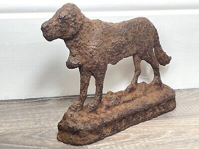 Antique English Country Home 19th Century Hunting Hound Dog Cast Iron Door Stop 2
