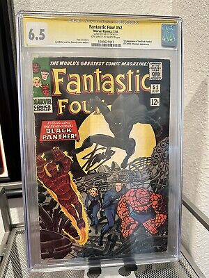 Fantastic Four #52 1966 CGC SS 6.5 1st App Black Panther! Signed Stan Lee