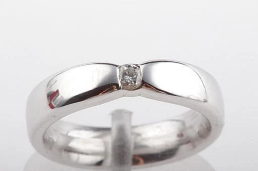 Brillant Diamant Ring Solitär 0,05ct 585 Weißgold 14kt #