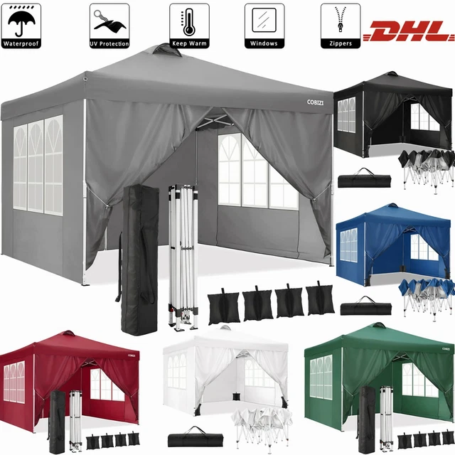Pavillon Wasserdicht 3x3/6m 2,4x2,4m Faltbar Party Gartenzelt UV-schutz Pop Up