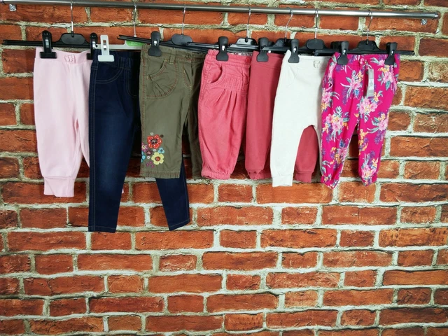 Pacchetto Bambine Età 6-9 Mesi M&S George Madrecare Ecc Pantaloni Floreali 74Cm