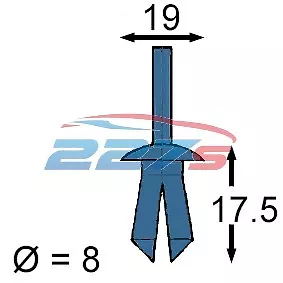 20x 8mm Vauxhall Radlauffutter / Spritzschutzclips - Corsa, Astra, Tigra usw. 2