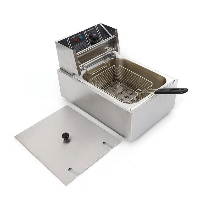 6L Edelstahl-Fritteuse – 2500W, 60-200°C, Kaltzo Produktbild-Vorschau 3