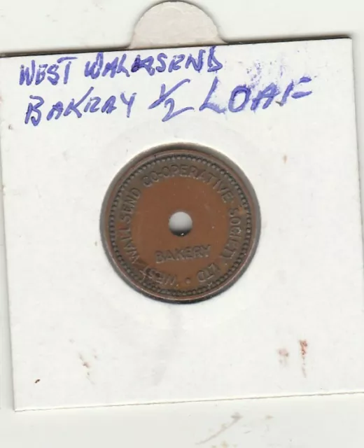 Australia. BREAD  TOKEN   WEST. WALLSEND  CO?OP    HALF LOAF NEW