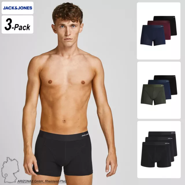 JACK & JONES 3-Piece Pack Boxer Trunks Set Retro Underwear JACBASIC